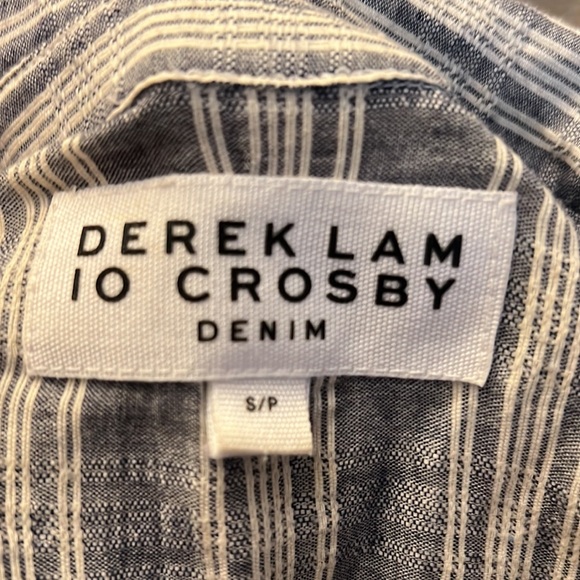 10‎ Crosby Derek Lam striped button down shirt - Picture 8 of 8
